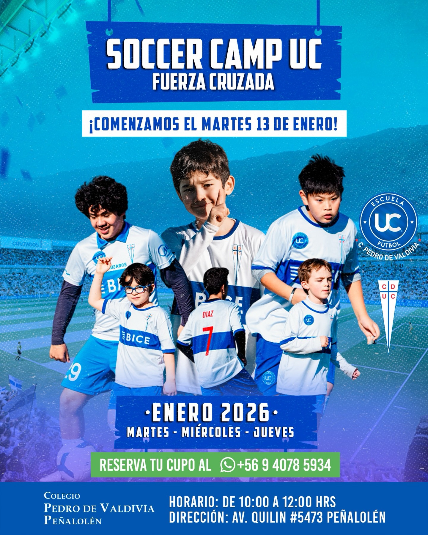 EL MARTES 13 DE ENERO COMIENZA SUMMER FÚTBOL UC 